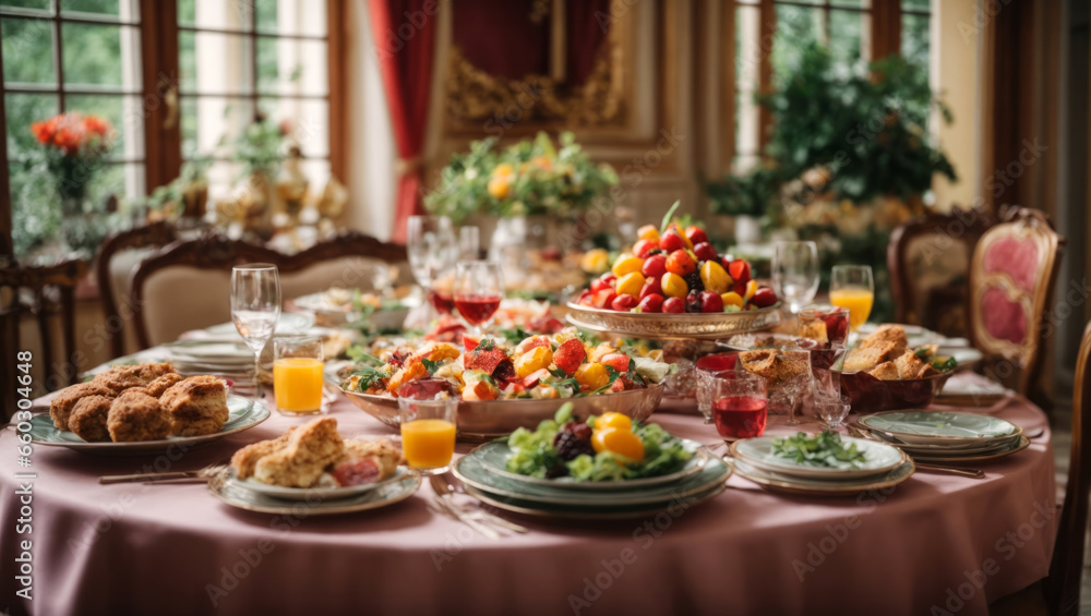große Festtafel, gen ai große Festtafel, gen ai