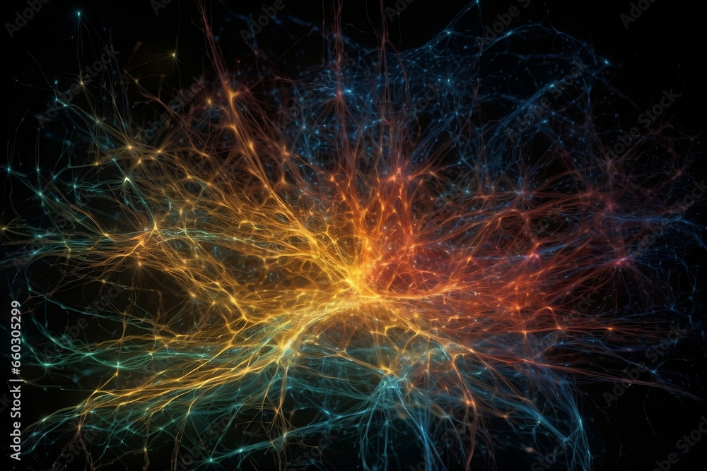 Obraz premium visualization of fractal waves. 