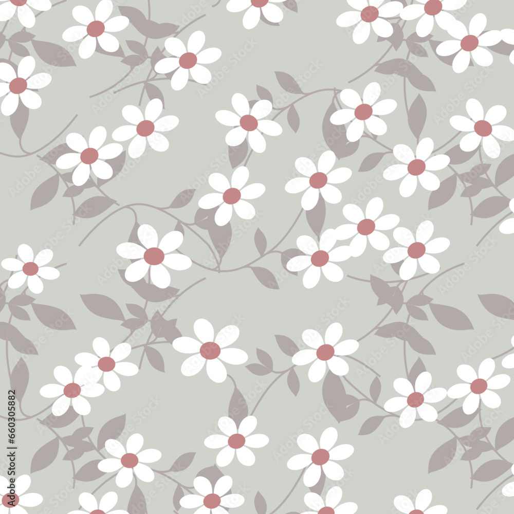 vector flowers design  pattern on background