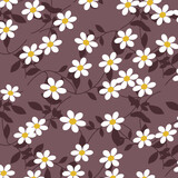 seamless vector flowers design  pattern on background1