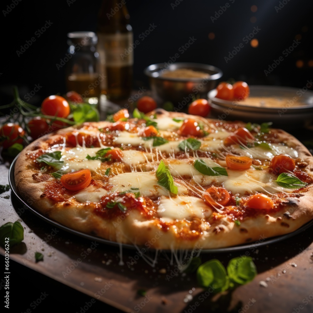 Classic Margherita Pizza with Fresh Basil Classic Margherita Pizza with Fresh Basil
