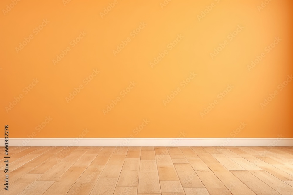 empty room with wooden floor and yellow wall empty room with wooden floor and yellow wall