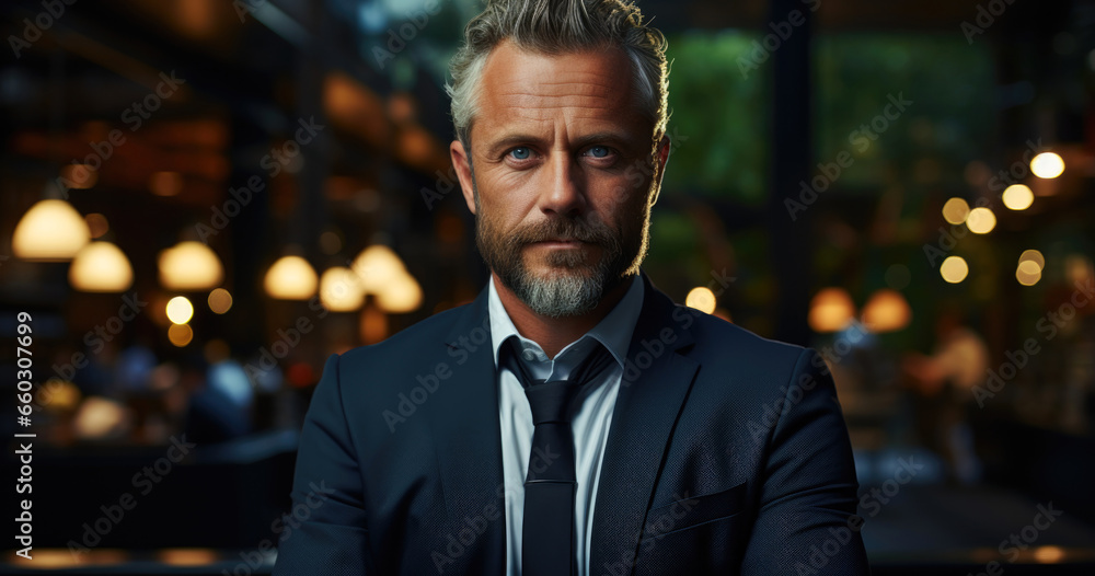 portrait of a businessman in cafe portrait of a businessman in cafe