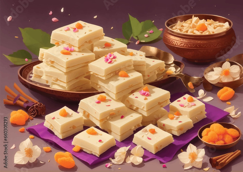 kaju katli vector