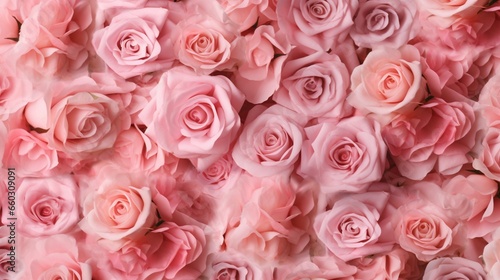 pattern pink roses.Generative AI