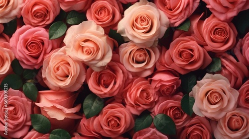 seamless pattern of roses.Generative AI