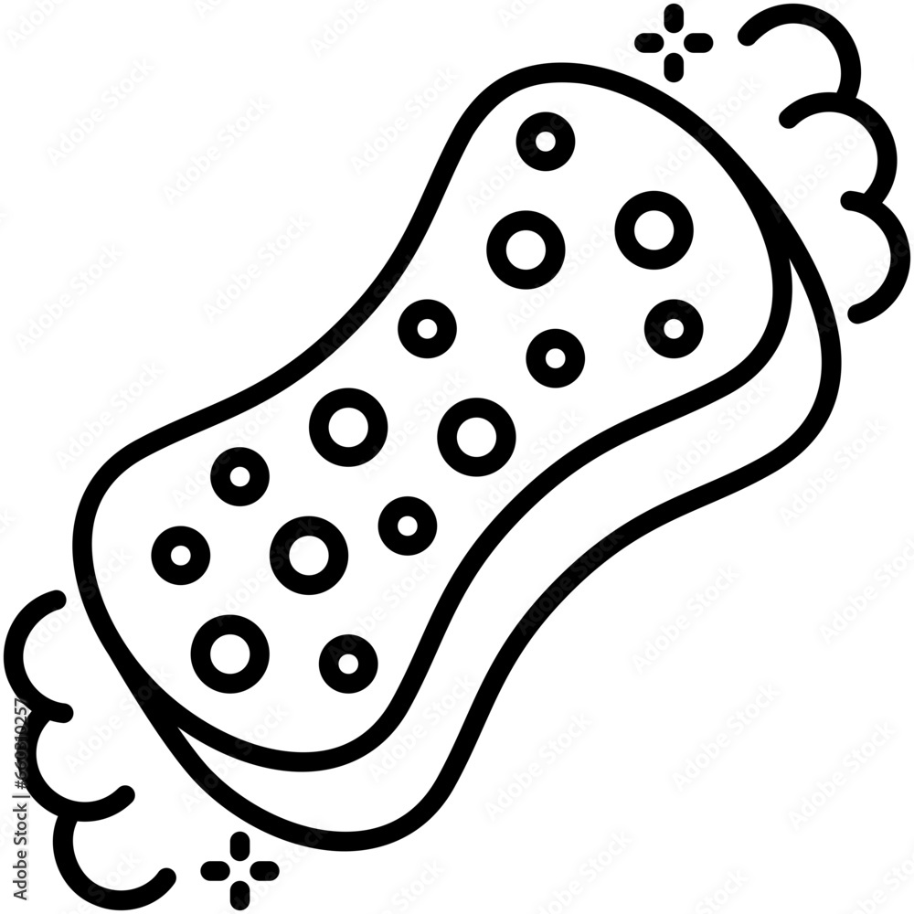 Sponge Icon. Bath Scrub Clean Up Symbol Stock Illustration. Vector Line Icons For UI Web Design And Presentation Sponge Icon. Bath Scrub Clean Up Symbol Stock Illustration. Vector Line Icons For UI Web Design And Presentation