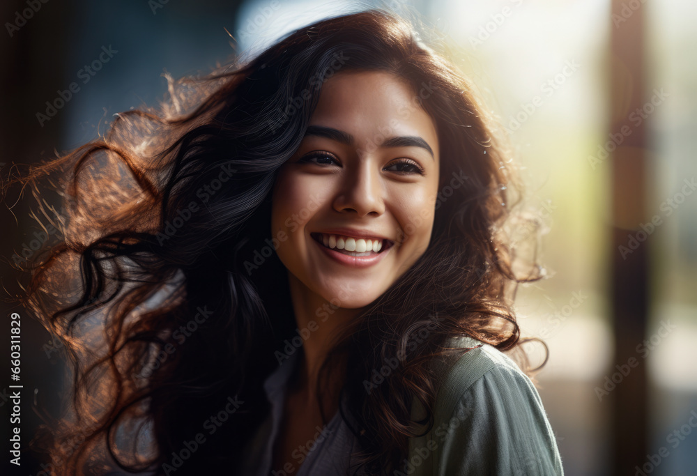 Portrait of a smiling woman isolated from the background Portrait of a smiling woman isolated from the background