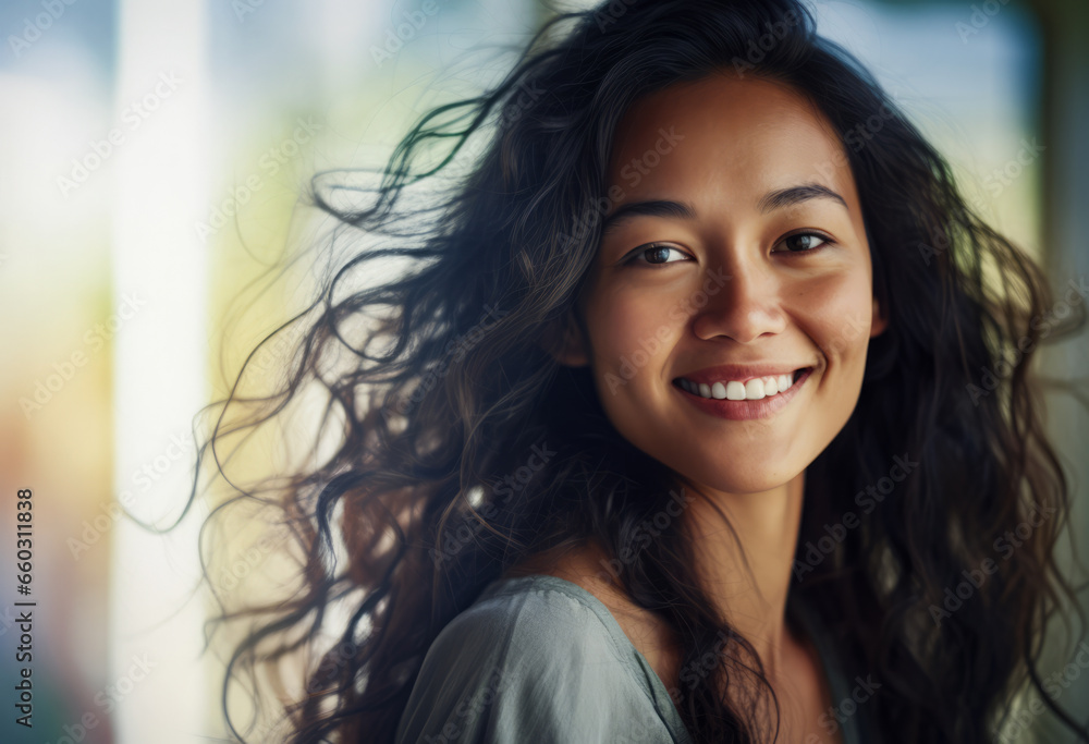 Portrait of a smiling woman isolated from the background Portrait of a smiling woman isolated from the background