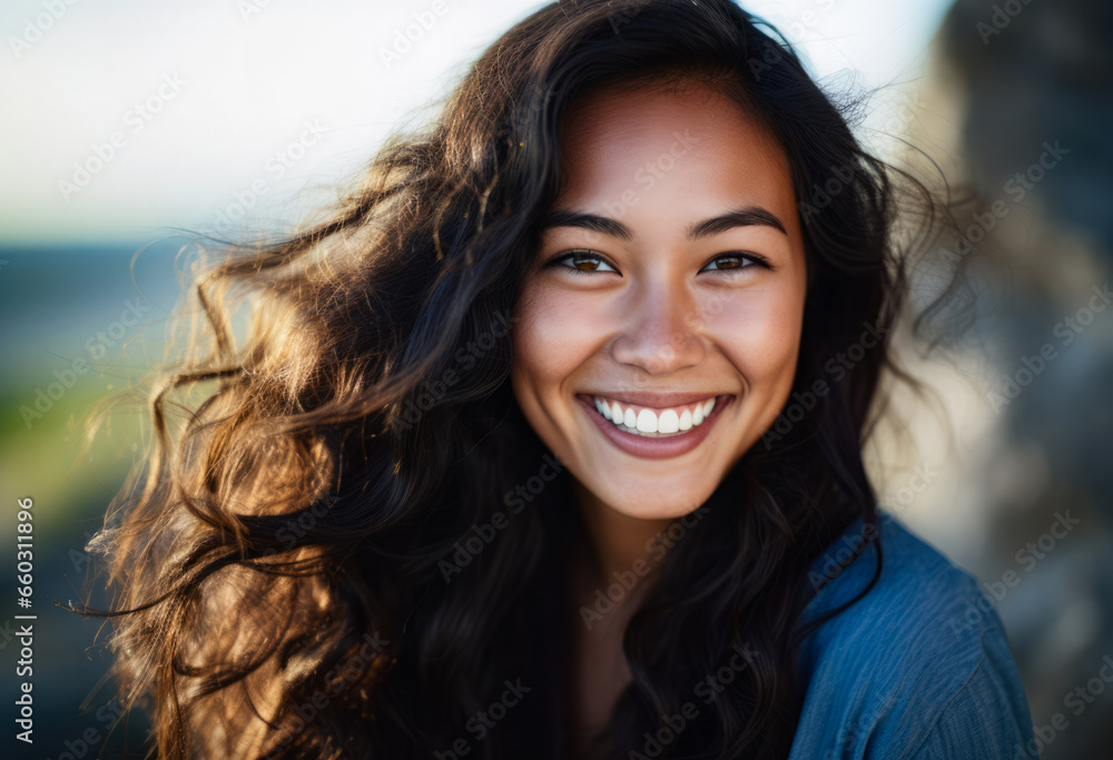 Portrait of a smiling woman isolated from the background Portrait of a smiling woman isolated from the background