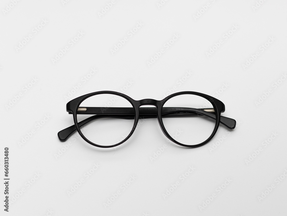 glasses frame on a white background glasses frame on a white background