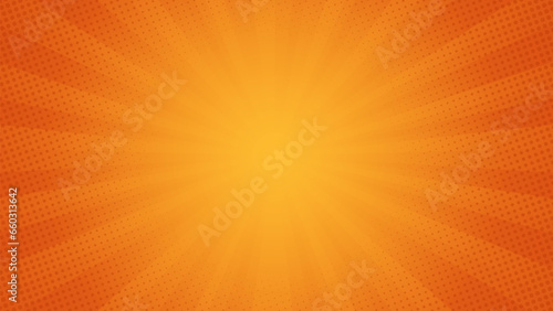Comic themed background with a combination of light orange and dark orange, suitable for magazine covers, banners, super heroes art, poster cover, etc.
