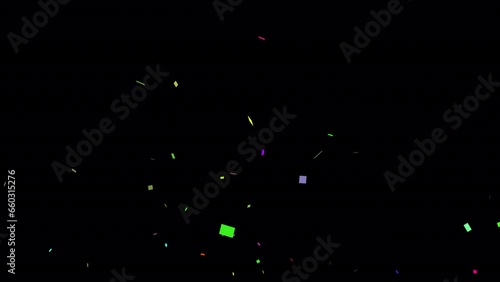 Burst Confetti 4K Animation On Alpha