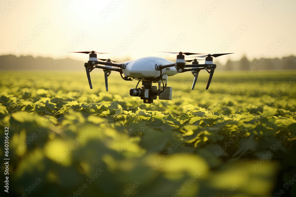 Skyward view Drone flying over meadow reveals rural charm from above. AI Generative magic adds enchantment to this technology-driven scene. Skyward view Drone flying over meadow reveals rural charm from above. AI Generative magic adds enchantment to this technology-driven scene.