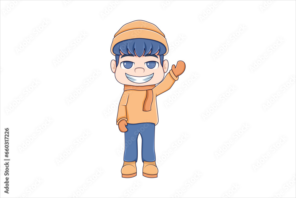 Cute Boy Character Design Illustration Cute Boy Character Design Illustration