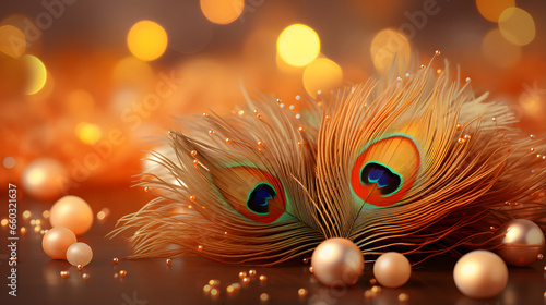 Wallpaper Mural Close up christmas celebration background winter decoration design. Bokeh garlands in the background. Torontodigital.ca