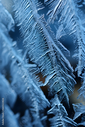Frost pattern on frozen win...