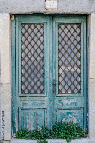 old wooden door