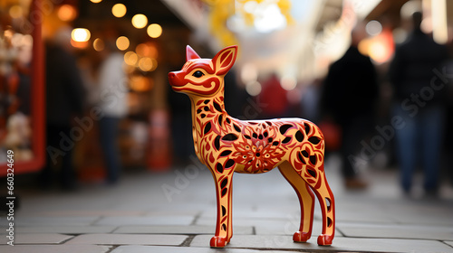 Christmas card cute deer de...