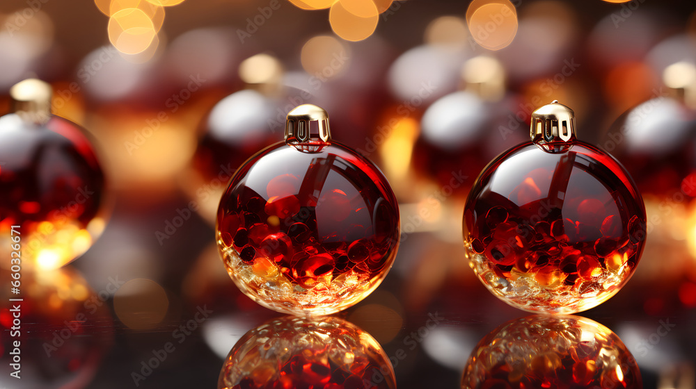 Close up of balls Decorative Christmas decorations with blurred background Close up of balls Decorative Christmas decorations with blurred background