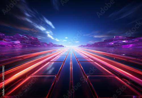 Neon illuminated futuristic backdrop realistic image, ultra hd, high design very detailed