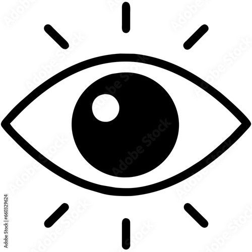 Eye icon as emblem. Window to vision symbolism. Exploring watchful. Icons of sight. Eyesight perspective. Vector set. Visual business