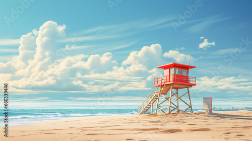 lifeguard tower on the beach