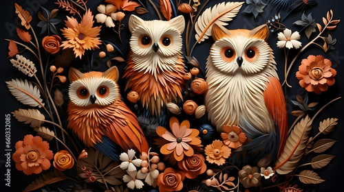 Close up of bird, owl Decor...
