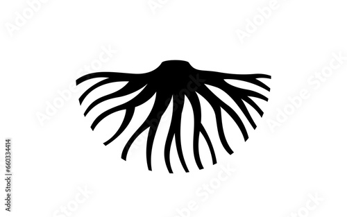 Illustration vector graphic of abstract life root on white background logo design template