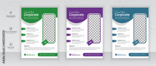 Corporate business Flyer Design Templates, flyer in A4 with colorful.