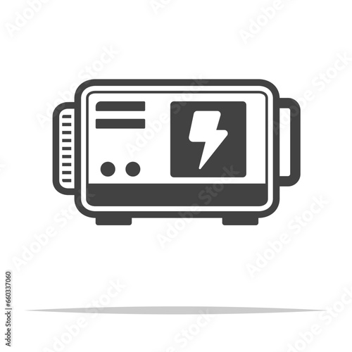 Electric generator icon transparent vector isolated