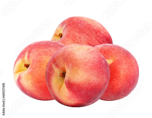 Peach with isolated on transparent png