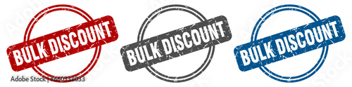 bulk discount stamp. bulk discount sign. bulk discount label set