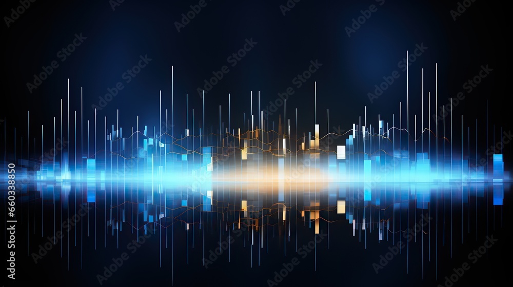 Sound wave . Round musical abstract background of wave shapes.