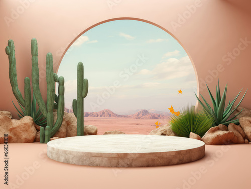 Desert background for product showcase