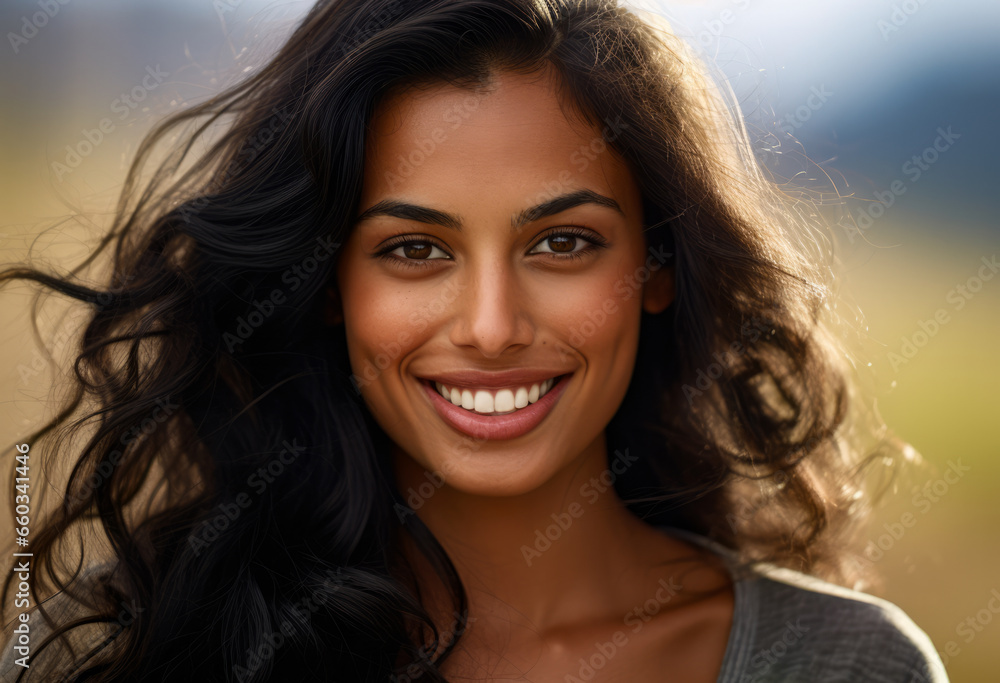 Portrait of a smiling Indian young woman Portrait of a smiling Indian young woman