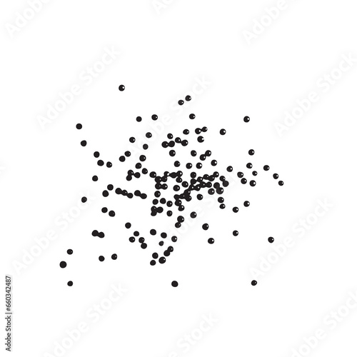 Black Lentils Icon, Dry Scattered Beluga Lentil Grains Silhouette, Dal Symbol, Daal Sign, Dhal Pictogram