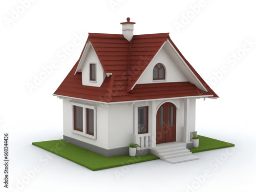 Wallpaper Mural 3d Illustration of a small house on a white background Torontodigital.ca