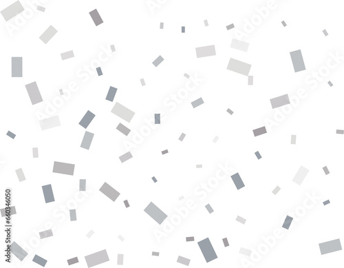 Rain of Rectangular Silver Confetti