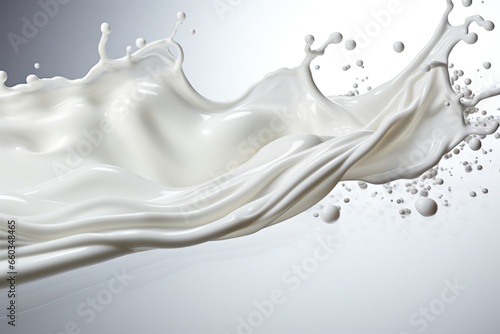 arafly flowing milk splashing on a gray surface