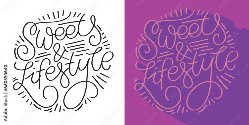 Fototapeta premium Cute funny hand drawn doodle lettering. T-shirt design, mug print.