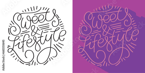 Cute funny hand drawn doodle lettering. T-shirt design, mug print.