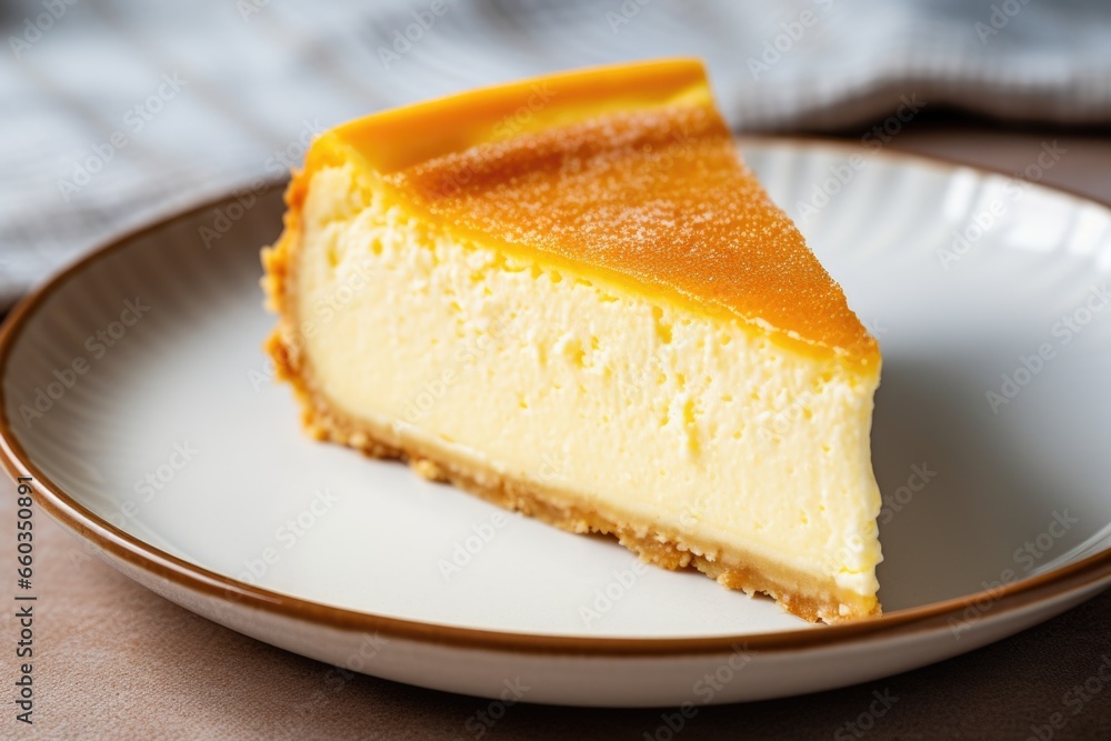 a slice of new york-style cheesecake