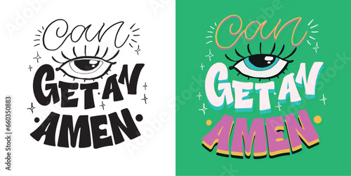 Cute funny hand drawn doodle lettering. T-shirt design, mug print.