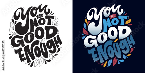 Cute funny hand drawn doodle lettering. T-shirt design, mug print.