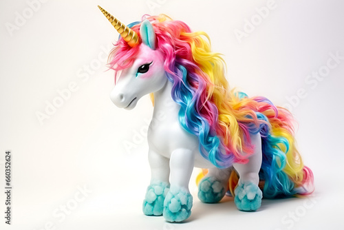 unicorn toy on white background