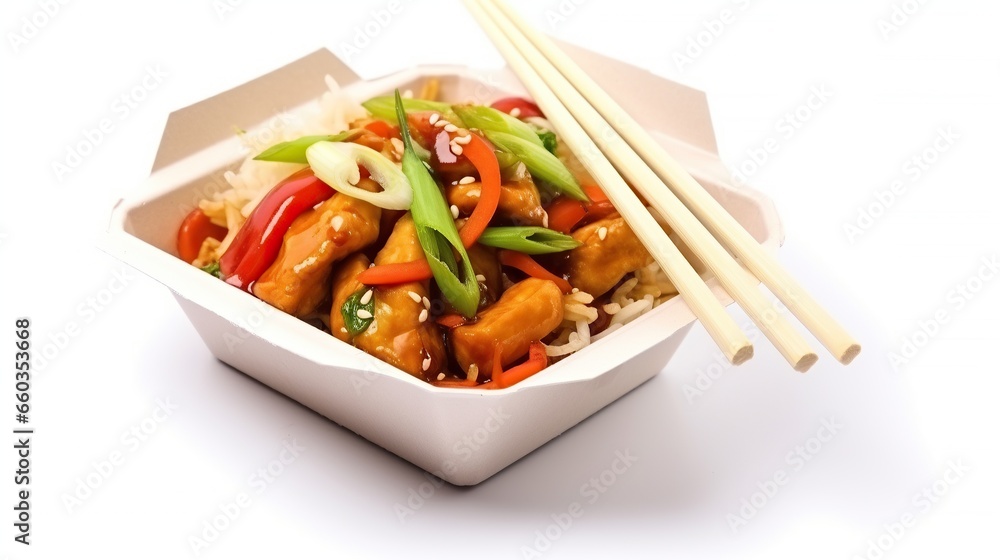 Chinese food on white background, homemade chine cuisine with Vegetables Chinese food on white background, homemade chine cuisine with Vegetables