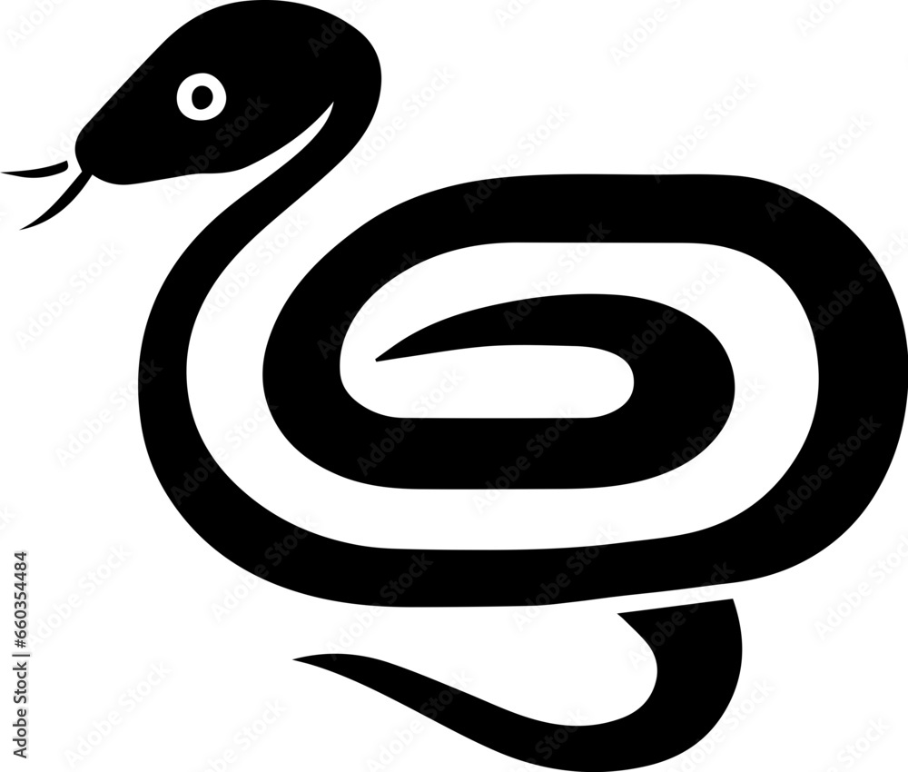 Fototapeta premium Japanese rat snake icon