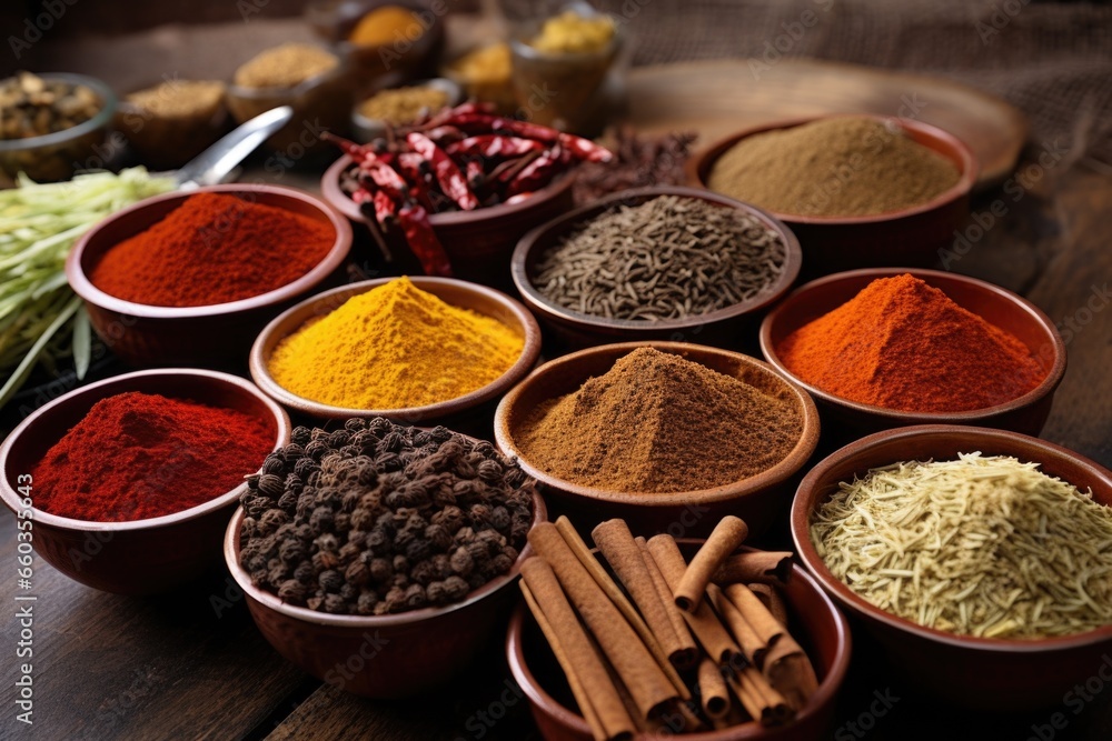 assortment of african spices assortment of african spices