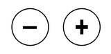 Illustration of a plus and minus sign in a circle